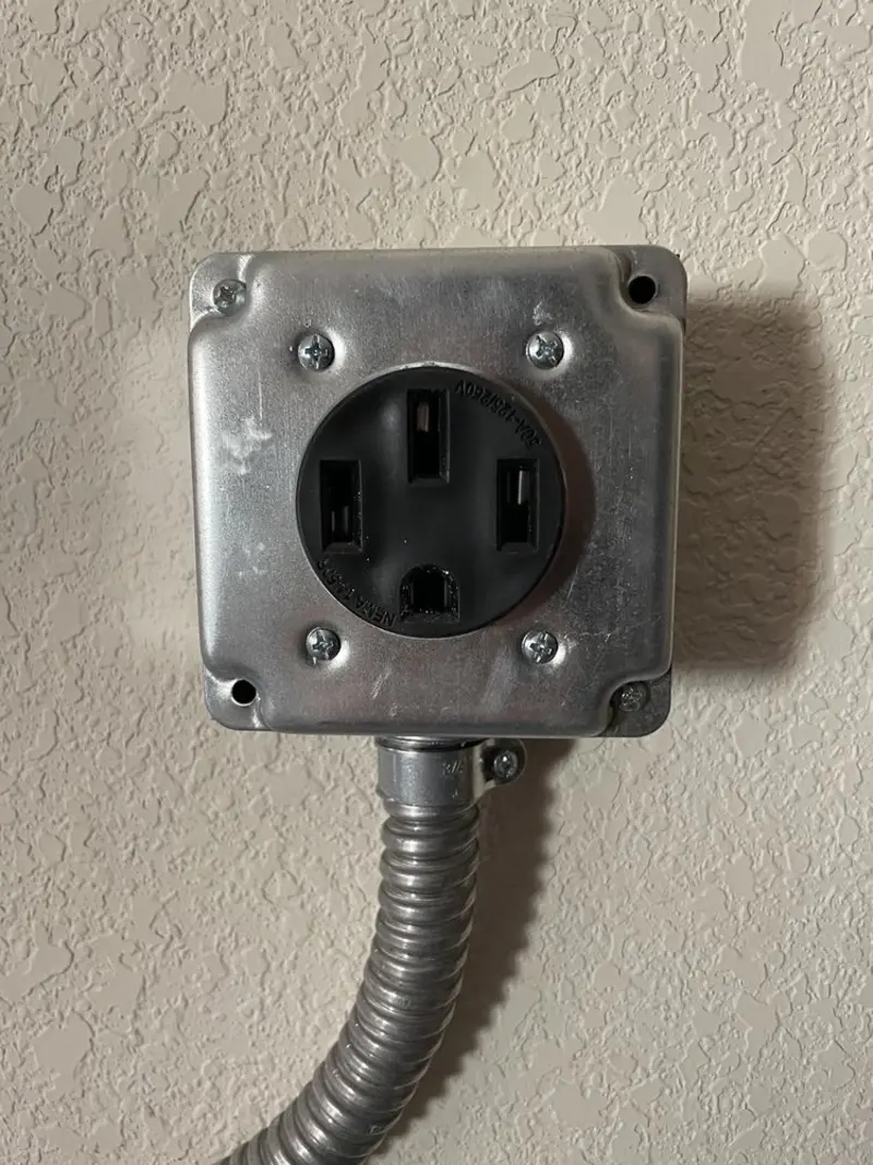 NEMA 14-50 outlet installed for Electrical Panel Upgrade in Bullskin